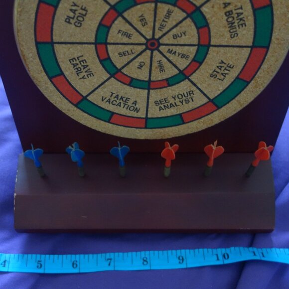 Desktop Mini Two Sided Dart Board includes Standard Dart Board  & Boss Board - Picture 3 of 16